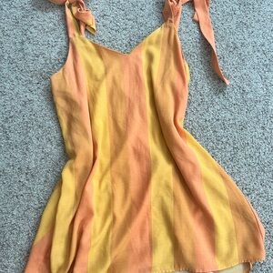 Show Me Your MuMu Yellow and Orange Mini Dress